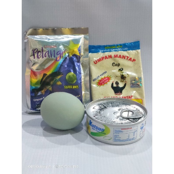 Paket Umpan Ikan Mas Pelangi Super Amis