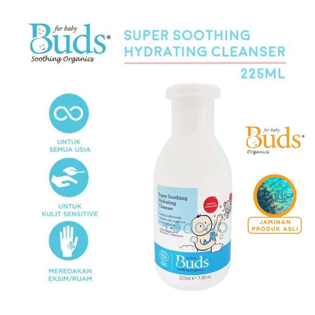 Buds Super Soothing Hydrating Cleanser 225ml - Sabun untuk Kulit Sensitif