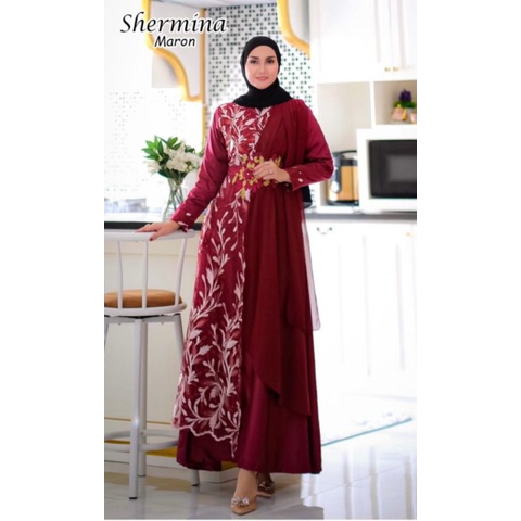 SHERMINA Gamis Pesta Muslimah Bridesmaid Baju Kondangan