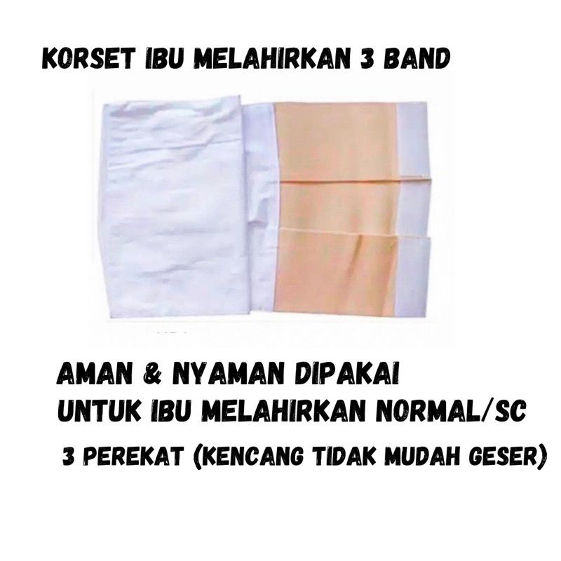 SHALSA GURITA PEREKAT 3 BAND/Gurita Ibu/Korset Melahirkan/Korset Pelangsing