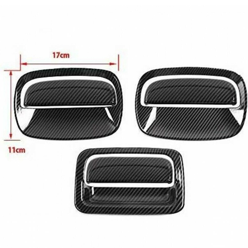 Door Handle Shell Outer Door Handle Decoration Cover ABS Carbon Fiber Grain for -Suzuki-Jimny 2019 2020 2021 JB64 JB74