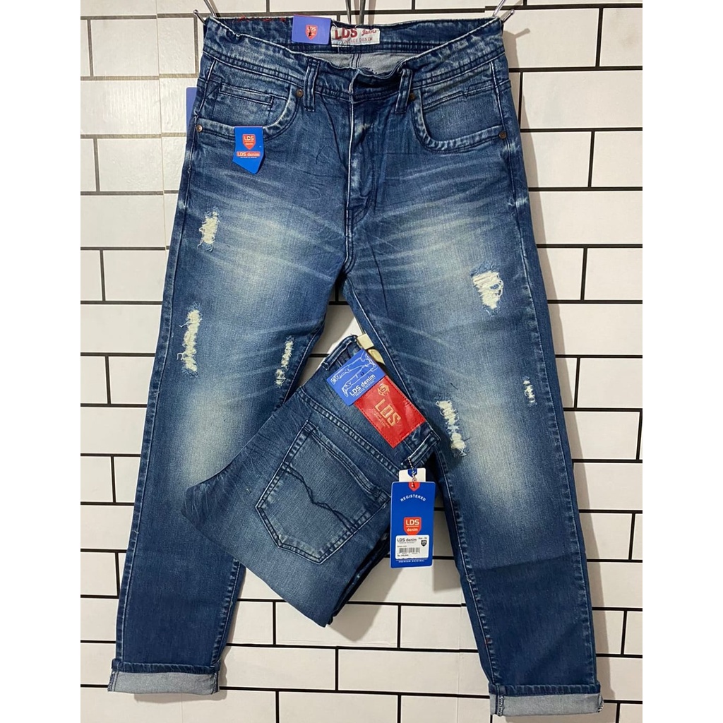 CELANA JEANS LDS PRIA TERBARU MODEL SOBEK