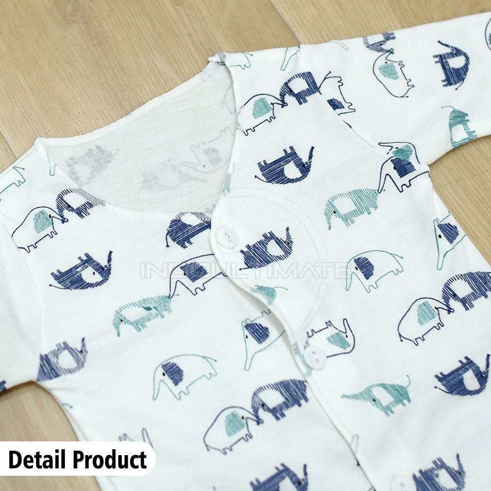 Baju Bayi Baru Lahir  SBJ-S12 Laki Laki Perempuan Lengan Panjang Motif 0-3 Bln Setelan Pakaian Atasan Baju Bayi Tidur Murah Lucu New Born