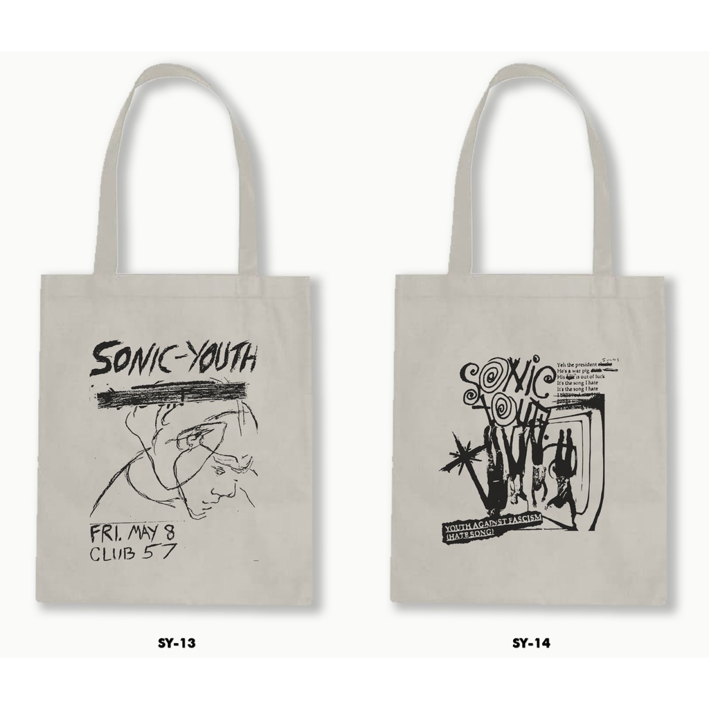 TOTE BAG BLACU - SONIC YOUTH 01