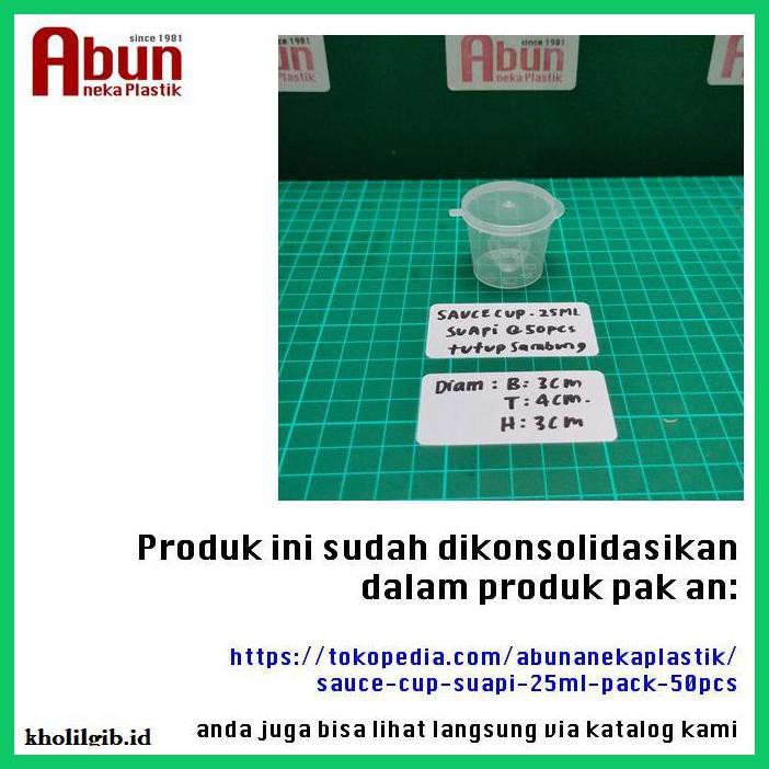 

gnidderdsaus- sauce cup suapi 25ml isi 50pcs -asliiiiii.