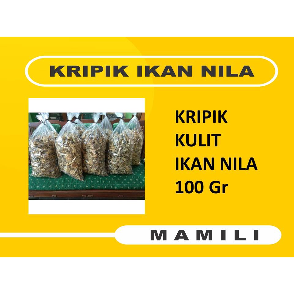 

Kripik Kulit Ikan Nila curah original 100 gram