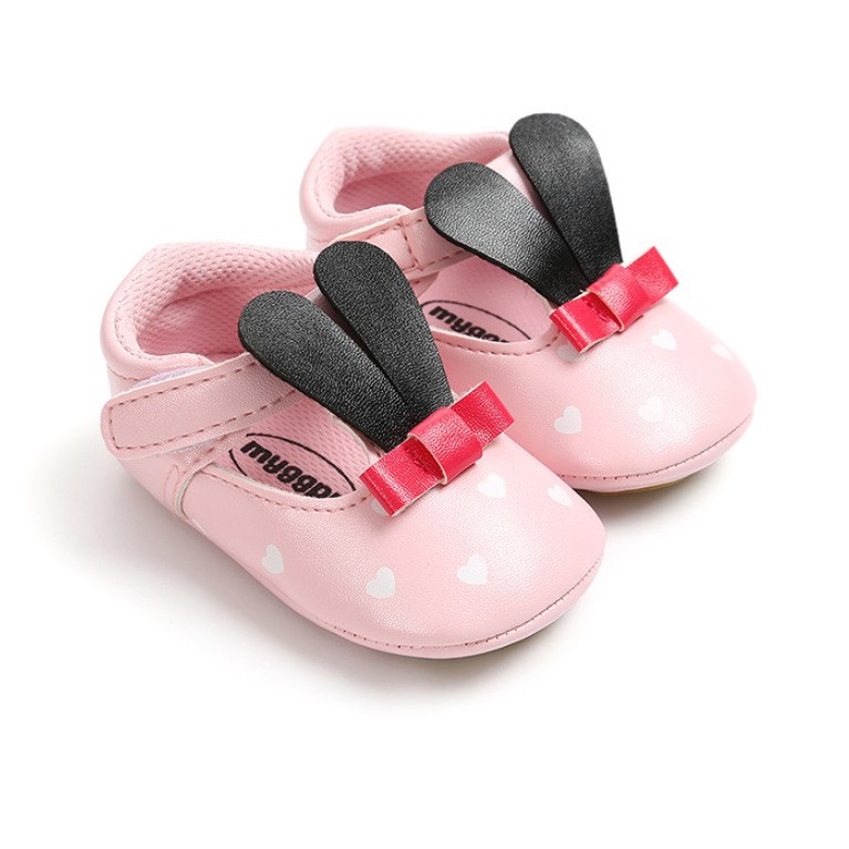 Prewalker sepatu bayi import motif telinga kelinci hitam