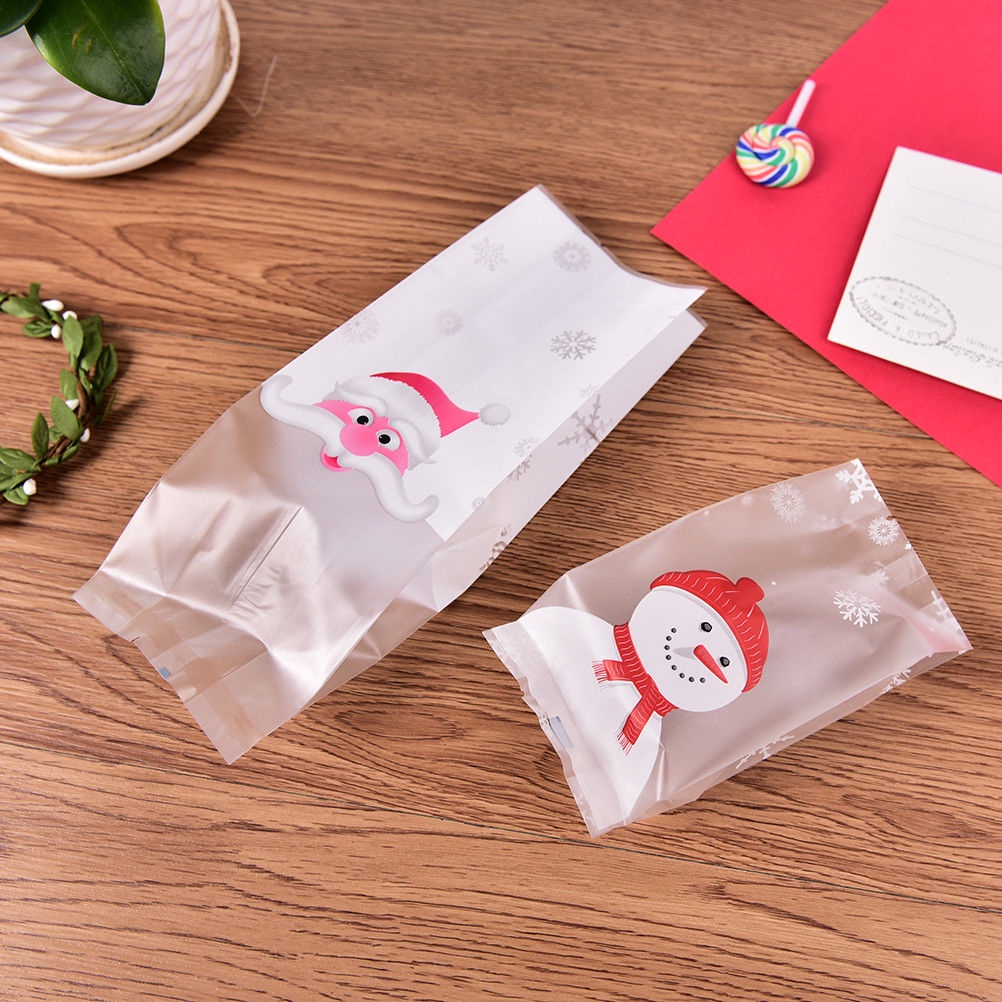 25pcs / Set Tas Kemasan Biskuit / Permen Untuk Perlengkapan Pesta Natal