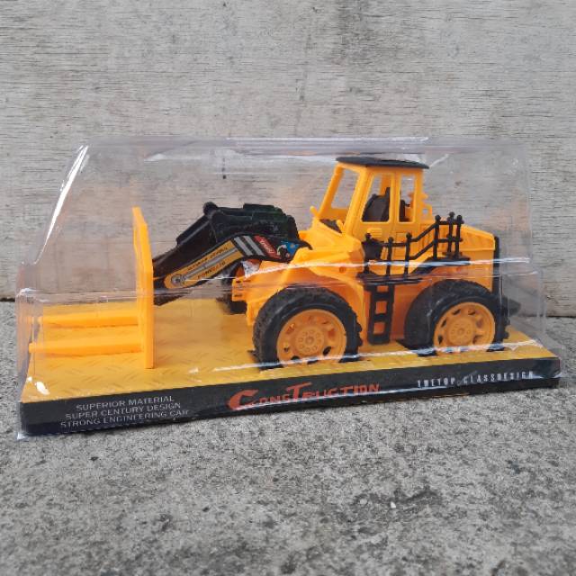 Mainan Truk Forklift Edukasi Anak - Miniatur Truck Traktor Angkut