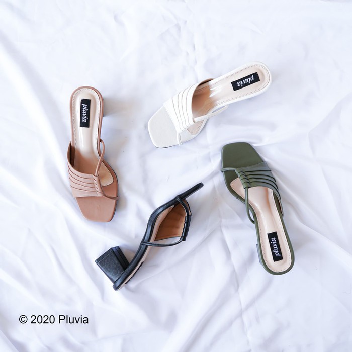 Kode K1280 High Heel Transpalant Slip Heel Gelly Uv Shoes Import DC883 Pluvia - Venti Sepatu Chunky