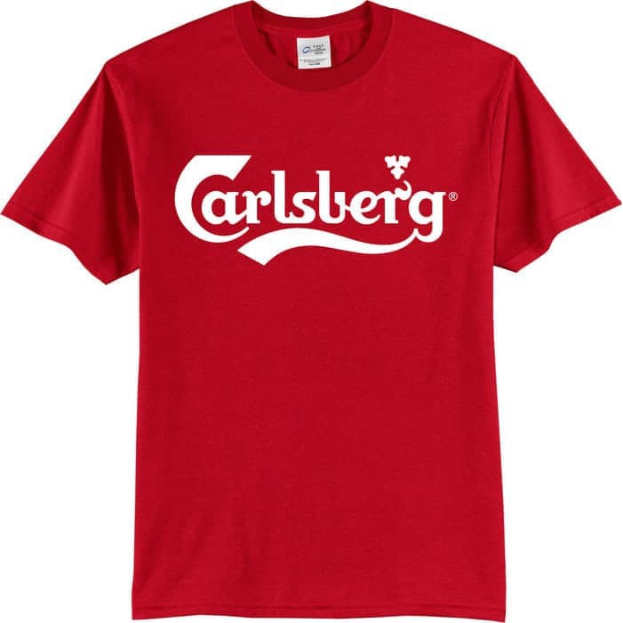 Baju Kaos Promo | Kaos Baju Obral Combed 30S Distro CARLSBERG Sponsor Liverpool Bigreds