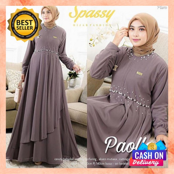 Gmis Muslimah Polos Baju Lebaran Muslim Wanita Games Jumbo Mewah Games Remaja Terbaru 2023 Ghamis Mu