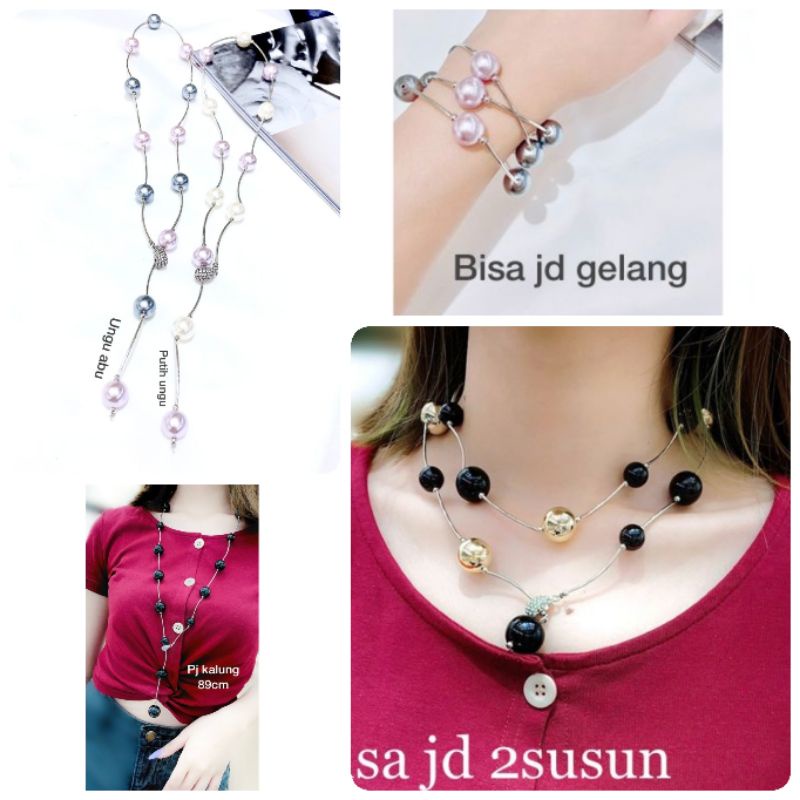 Kalung etnik Fashion import mutiara pearl 001 Bahan bagus tidak mudah berkarat