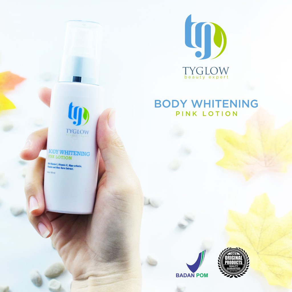 TyGlow Body Whitening pink lotion / lotion pemutih badan +vitamin BPOM