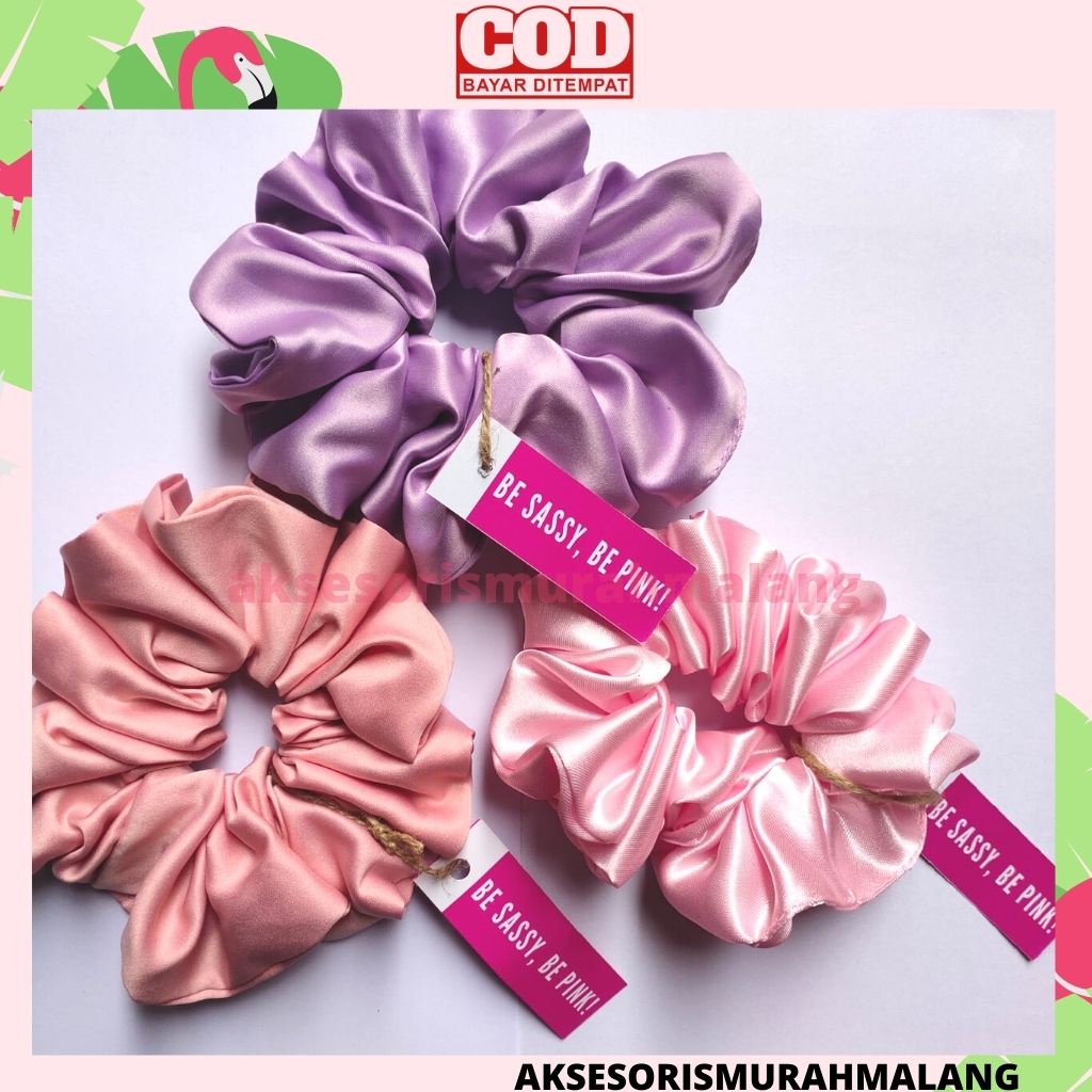 IKAT RAMBUT SCRUNCHIE SATIN / IKAT RAMBUT SCRUNCHIE DAISY / IKAT RAMBUT KOREA DAISY / SCRUNCHIES