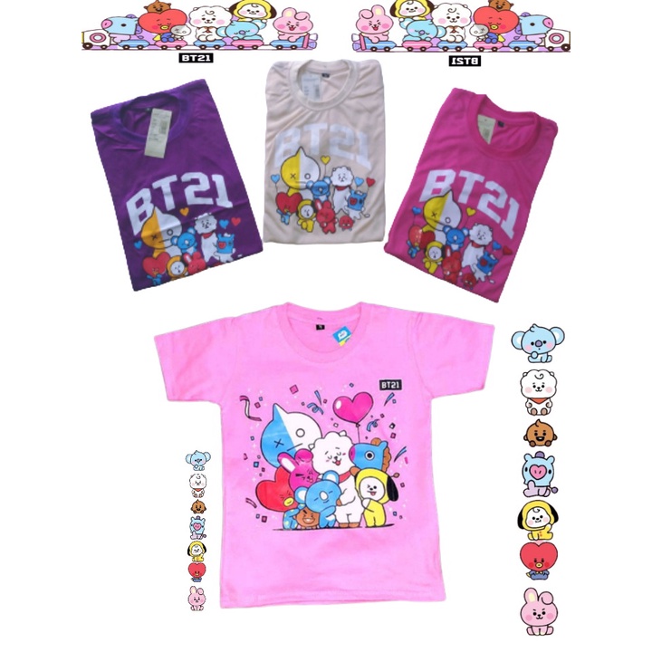 KAOS ANAK PEREMPUAN BTS UMUR 1-2-3-4-5-6-7-8-9-10-11-12 // ATASAN BAJU ANAK PEREMPUAN // GROSIR KAOS ANAK