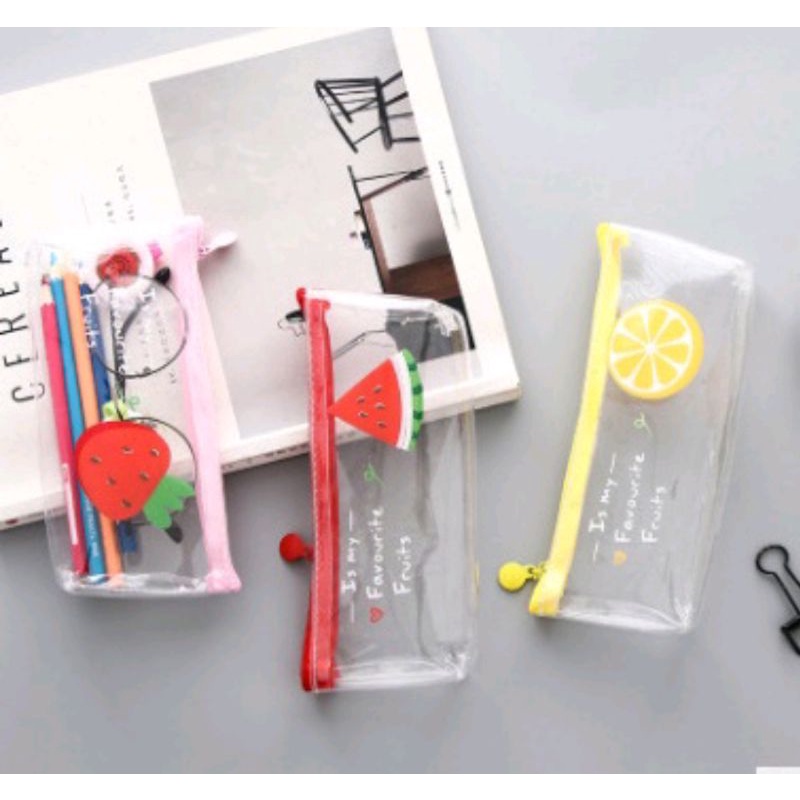 

AT Pensil Case Transparan Motif Buah