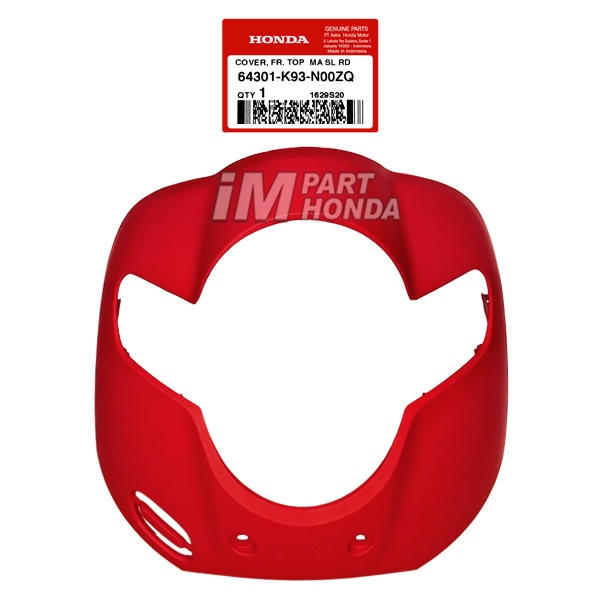 64301-K93-N00ZQ Cover Front Panel Tameng Lampu Depan Scoopy eSP K93 2017 - 2019 Merah Dof