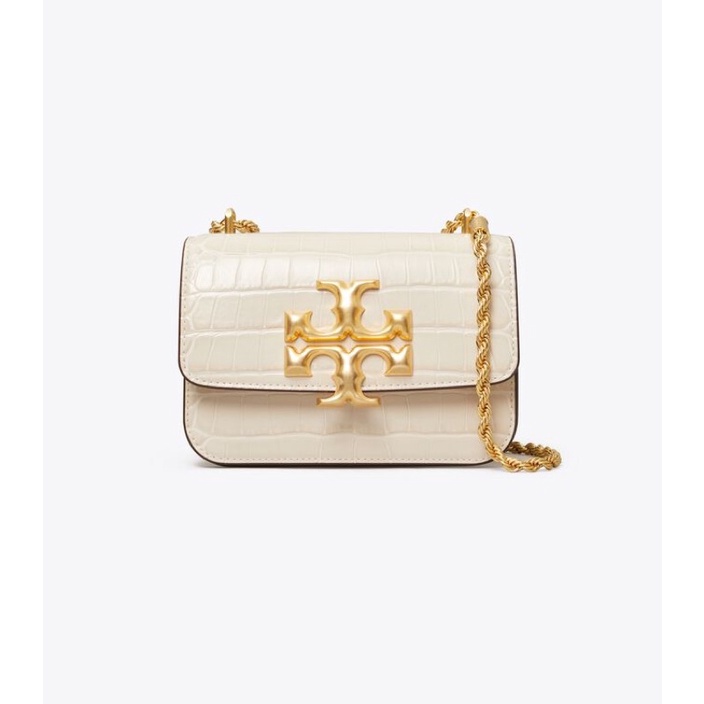 Tory Burch Eleanor 19 White Crocodile