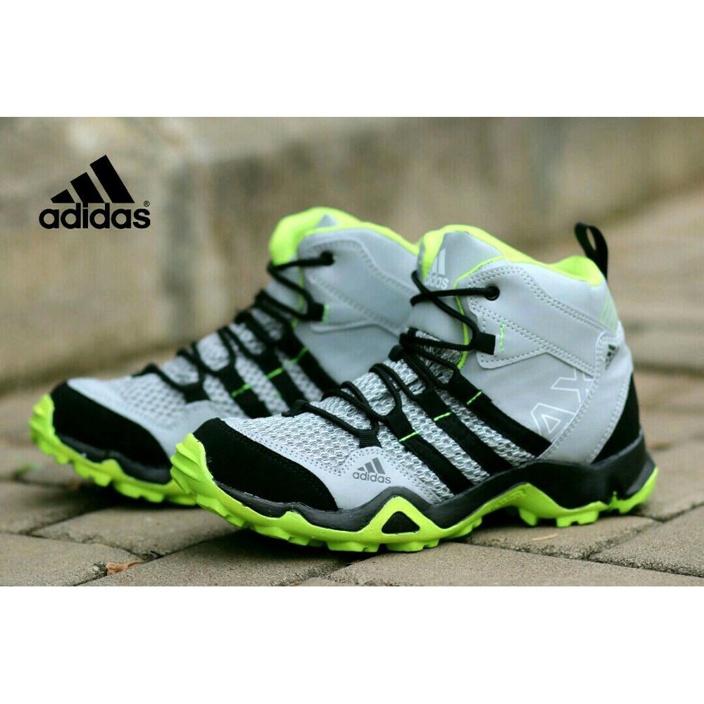 Sepatu Boots Olahraga Adidas AX2 High Abu Hijau