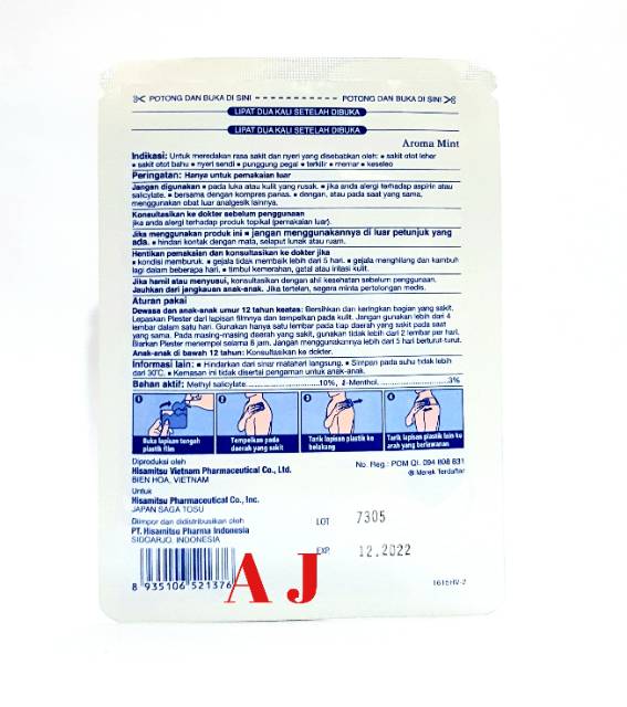 Salonpas Pain Relief Patch (Meredakan Sakit Otot Leher, Nyeri sendi dan Pegal- Pegal)