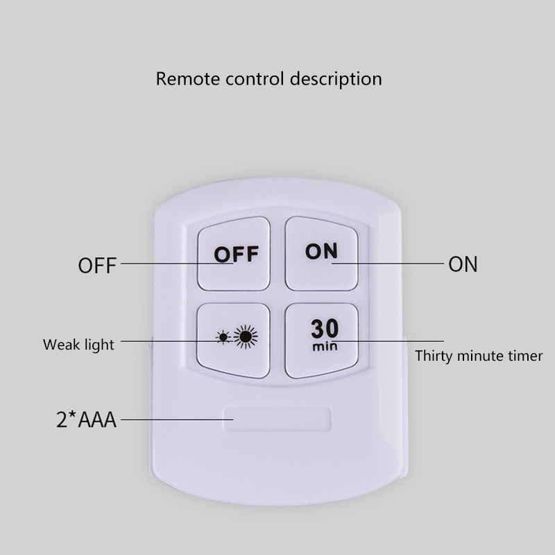 3PCS Remote control nirkabel sentuh lampu malam COB dinding dapur bundar, lampu lemari terang deng