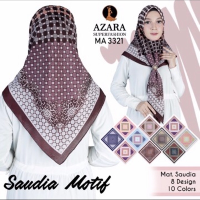 Jilbab Segi empat murah “Azara Polka”