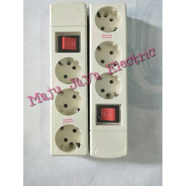 ➬ StopKontak Stop Kontak Tembok Uticon 3 Tiga Lubang + Saklar Switch ✰