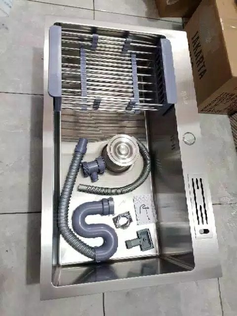 Bak Cuci Piring Stainless 304 Tebal Anti Karat 75cm