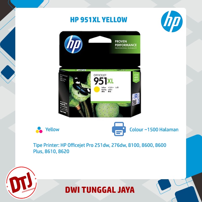 Tinta HP 951XL Cyan/Yellow/Magenta Original