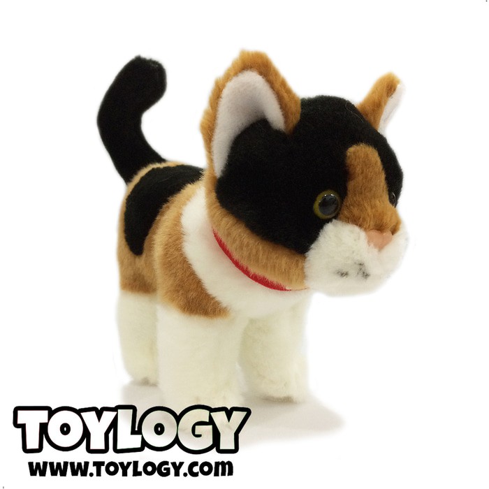 Ozco Boneka Hewan Kucing Calico - Small Kitty Cat Stuffed Plush Animal