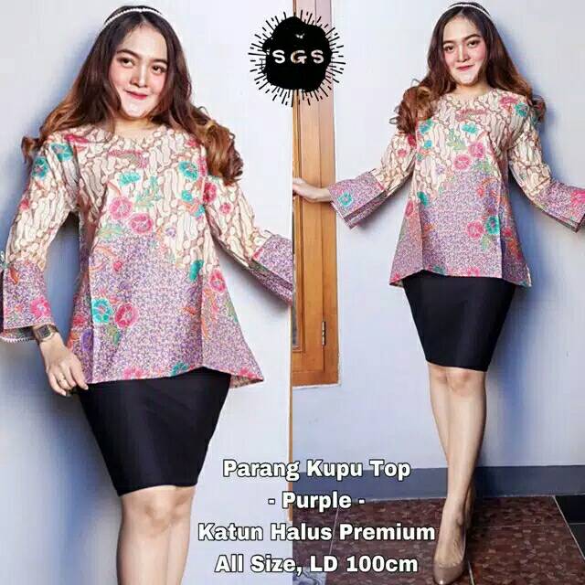 PARANG KUPU TOP ATASAN BATIK PASTEL SEMERBAK PAGI SORE