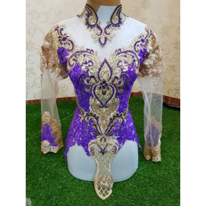 kebaya atasan ungu tua