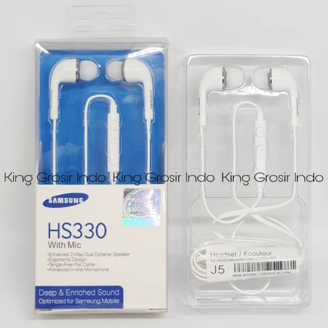 Headset Samsung S4 S5 J5 J7 J1 J1ace S6 HS330 Stereo Original 100% Earphone Handsfree