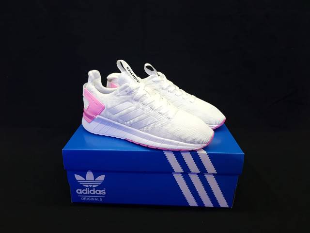 Sepatu Adidas Questar Ride Grey Black Pink Abu Peach Termurah Berkualitas Best Seller Kado Hadiah