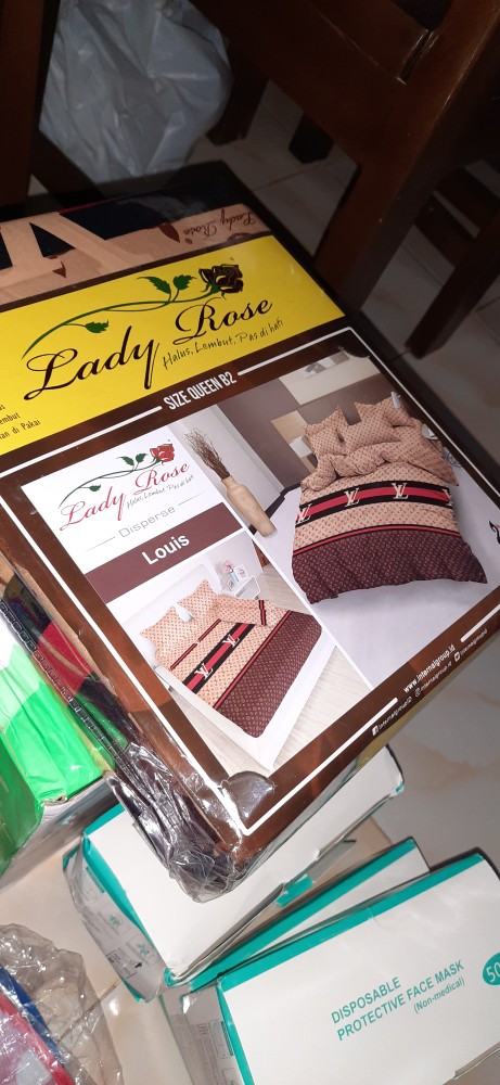 Ss Sprei Lady Rose 160 Mix Motif Part B 160x200 Queen Size No 2 Murah Polos Minimalis