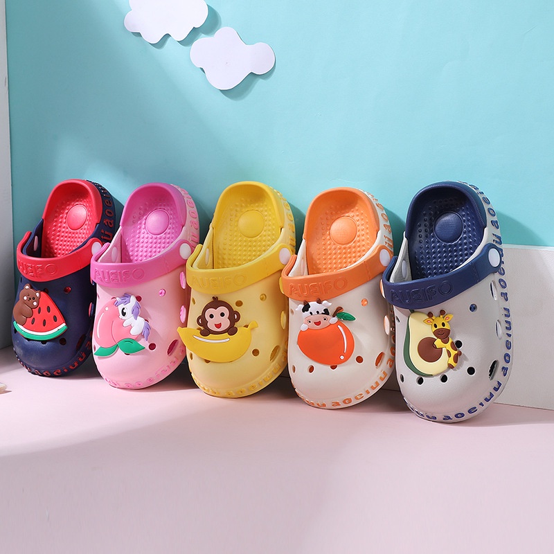 LittleAaron ZOO&amp;FRUIT PAO2 anak Sandal slop anak laki perempuan cewek import Sport Termurah Sendal Bayi Anak Cewek Cowok