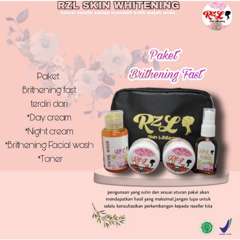RZL glow - bringthening fast - skincare bpom - skincare murah