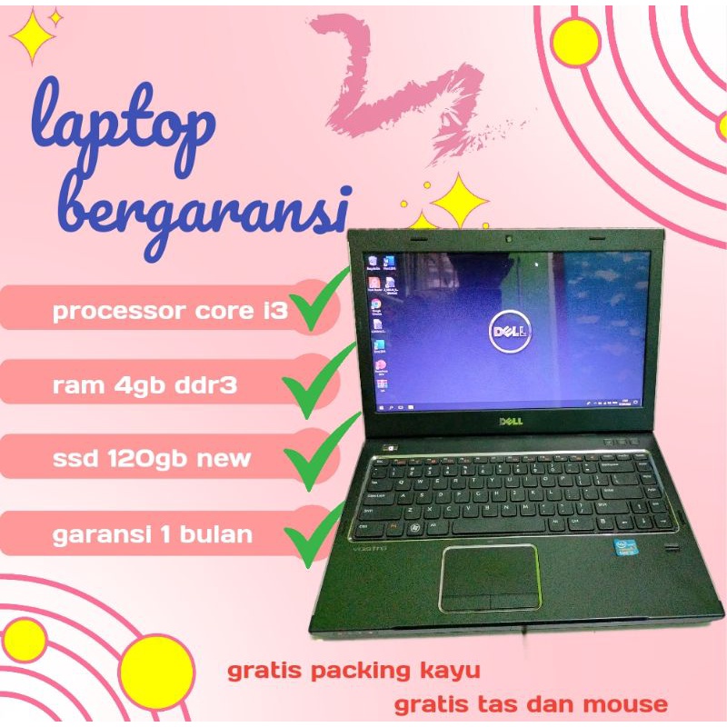 Laptop core i3 14 inc siap pakai ram 4gb second bergaransi murah