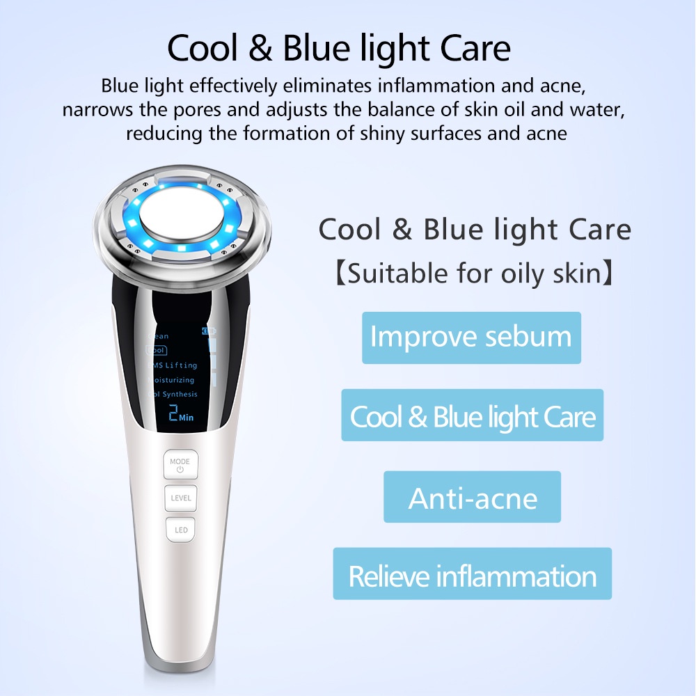 Hot &amp; Cool EMS Gulvanic Setrika Wajah Anti Kerut Sonic Vibration Rejuvenation