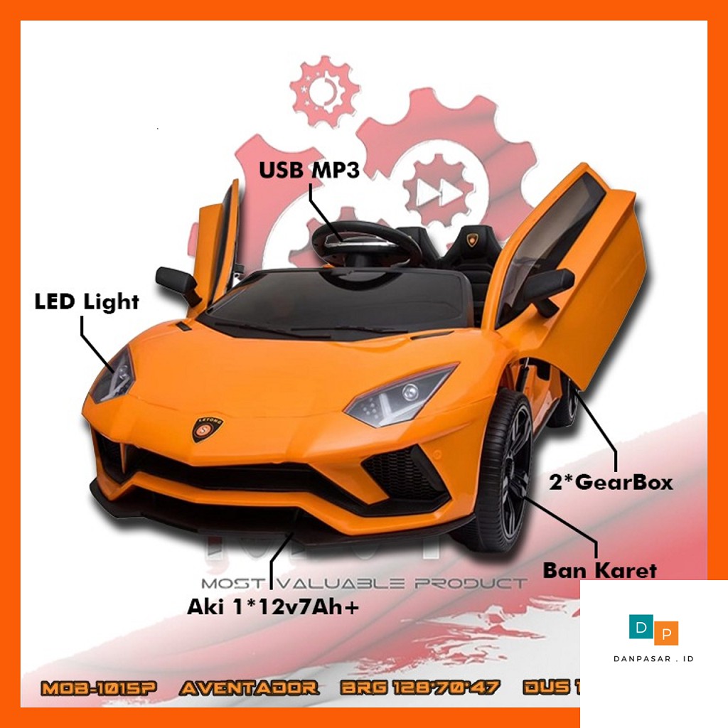 Lamborghini Aventador Mobil Mobilan Aki Anak Mainan Kendaraan Anak