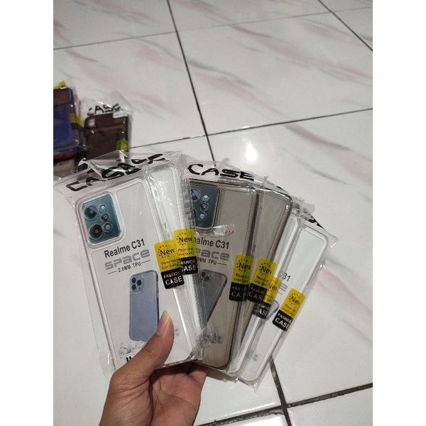 realme C31 realme C35 realme C55 realme C53 softcase space transparan case tebal transparan proctet 