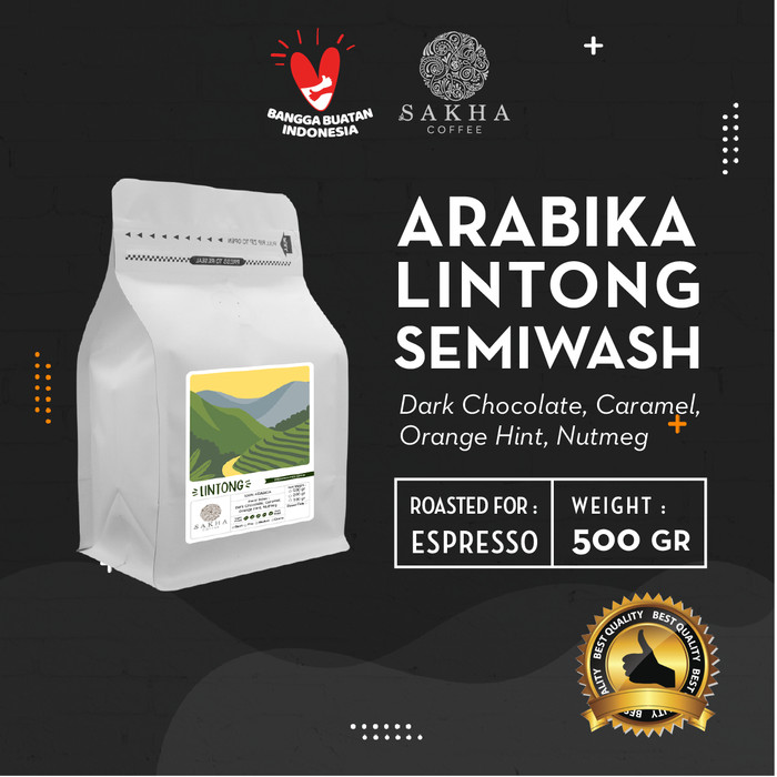 

Biji Kopi Arabika Lintong Sumatra For Espresso 500 Gram - SAKHA COFFEE - ALIN500