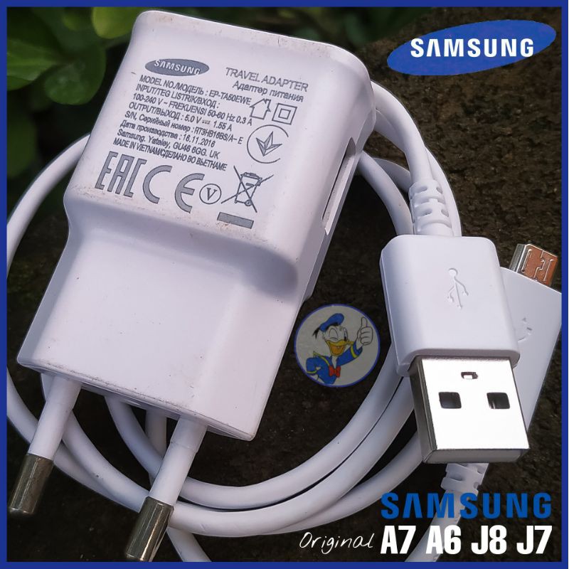 Charger Samsung Ori A7 2018 | J8 | A6 | J7 pro | J7 prime  Bekas Bawaan Hp
