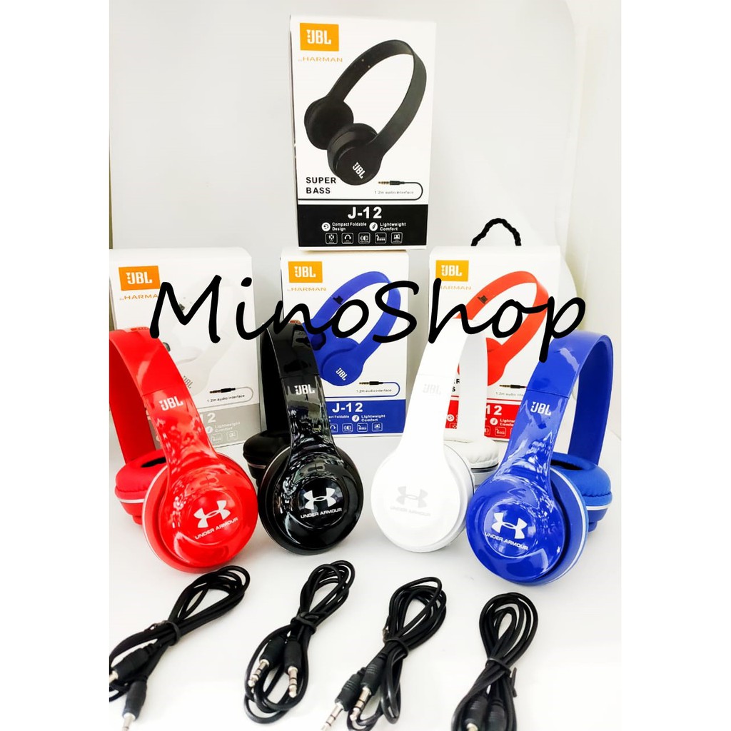 HEADPHONE STEREO BANDO JBL MZ-218 - J-12 SUPER BASS GOOD QUALITY