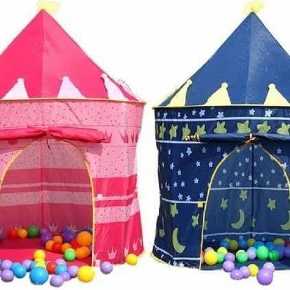 Tenda Kids Portable Tent Material Polyester / Tenda Mainan Anak Model Castle AN 8109 Pink Dan Biru