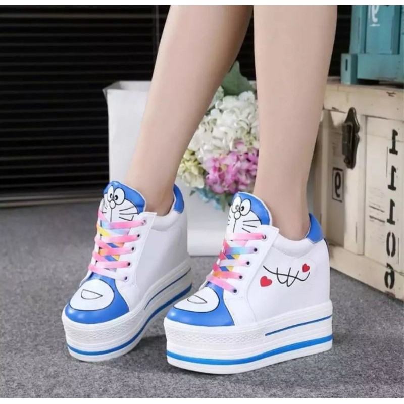 TERMURAH SEPATU WANITA MD411 PUTIH BIRU/ PUTIH MERAH