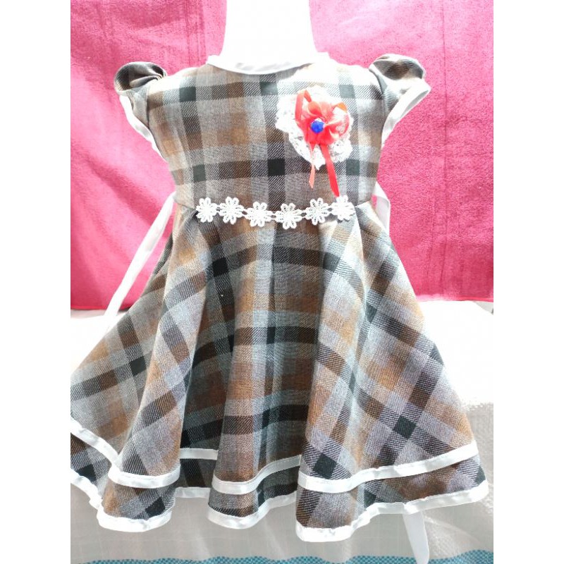 Gaun Kembang Milova Tebal Dress Anak