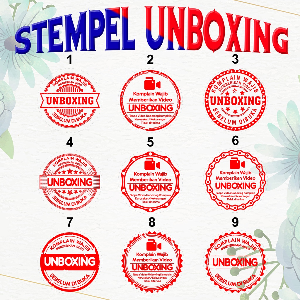 Jual Stempel Video Unboxing Indonesiashopee Indonesia