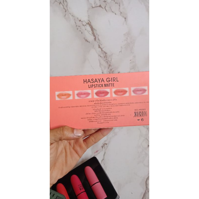 LIPSTIK MATTE  HASAYA GIRL NO.H6065 LIPSTICK ISI 5PC